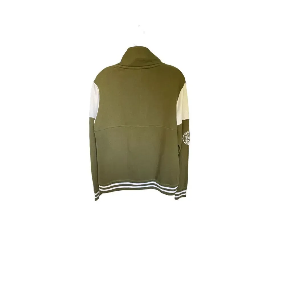 Victoria Secret Pink Olive Green 1/4 zip Pull over sweater Jacket Size XS - Picture 6 of 12